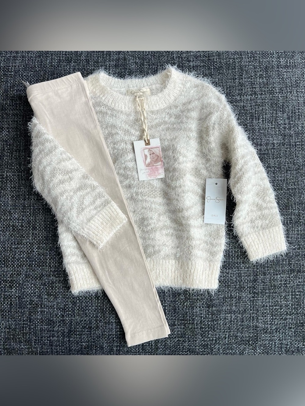 NWT Jessica Simpson Girls Tan Zebra Set Size 4T